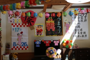 今年は屋内で夏祭りです(^^♪